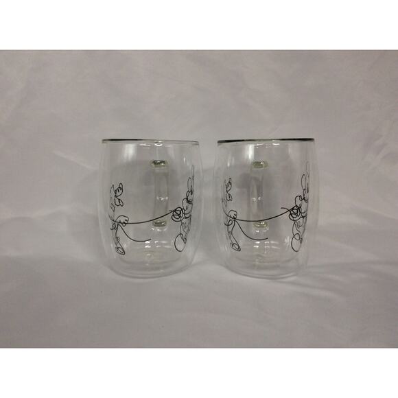 Disney Mickey Mouse Joyjolt Double Wall Espresso Coffee Glasses 400 mL/ 13.5 Oz. - Picture 5 of 8